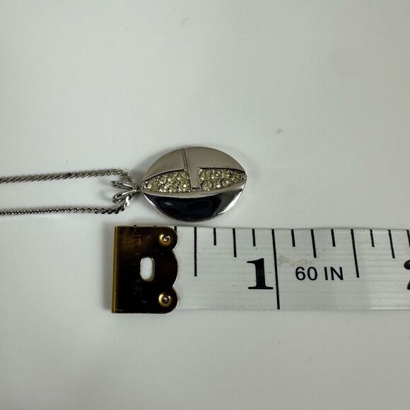 Givenchy G Logo Pendant Silver Tone Necklace - Picture 4 of 7